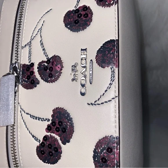 Coach leather Cosmetic Case With Cherry Print New with tags - Picture 12 of 14